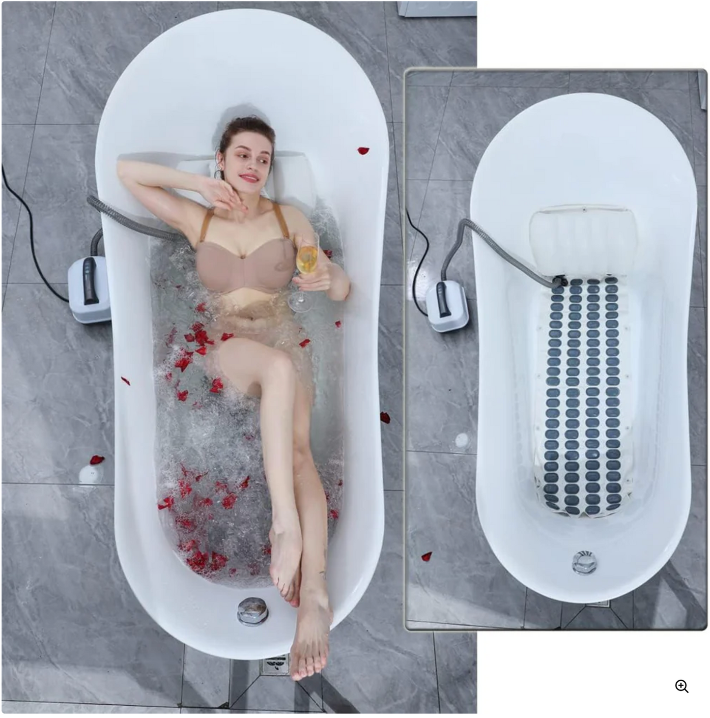 Lumière Bubble Spa Massager - Gray